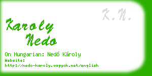 karoly nedo business card